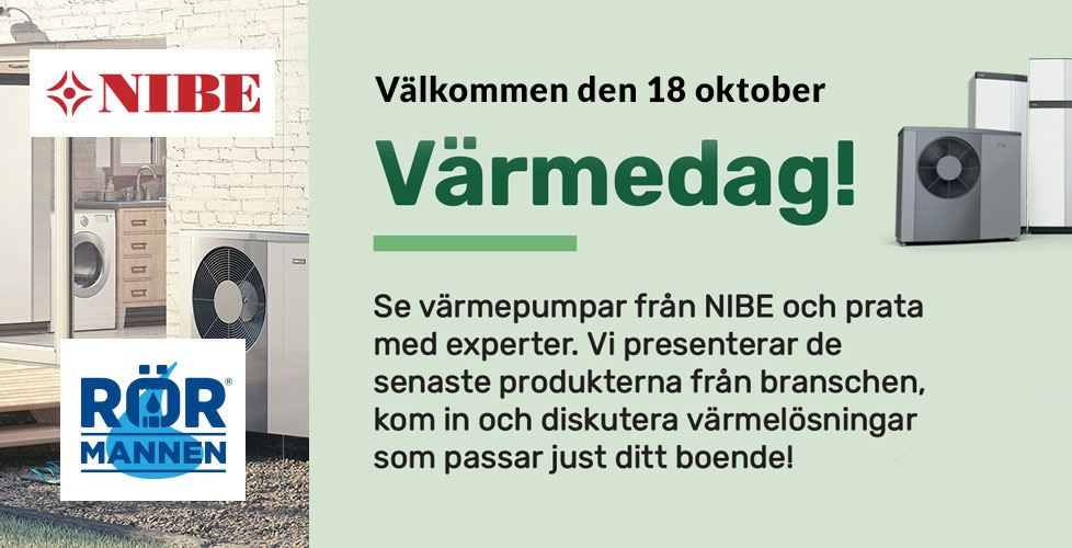 Rörmannen Värmedag den 18okt